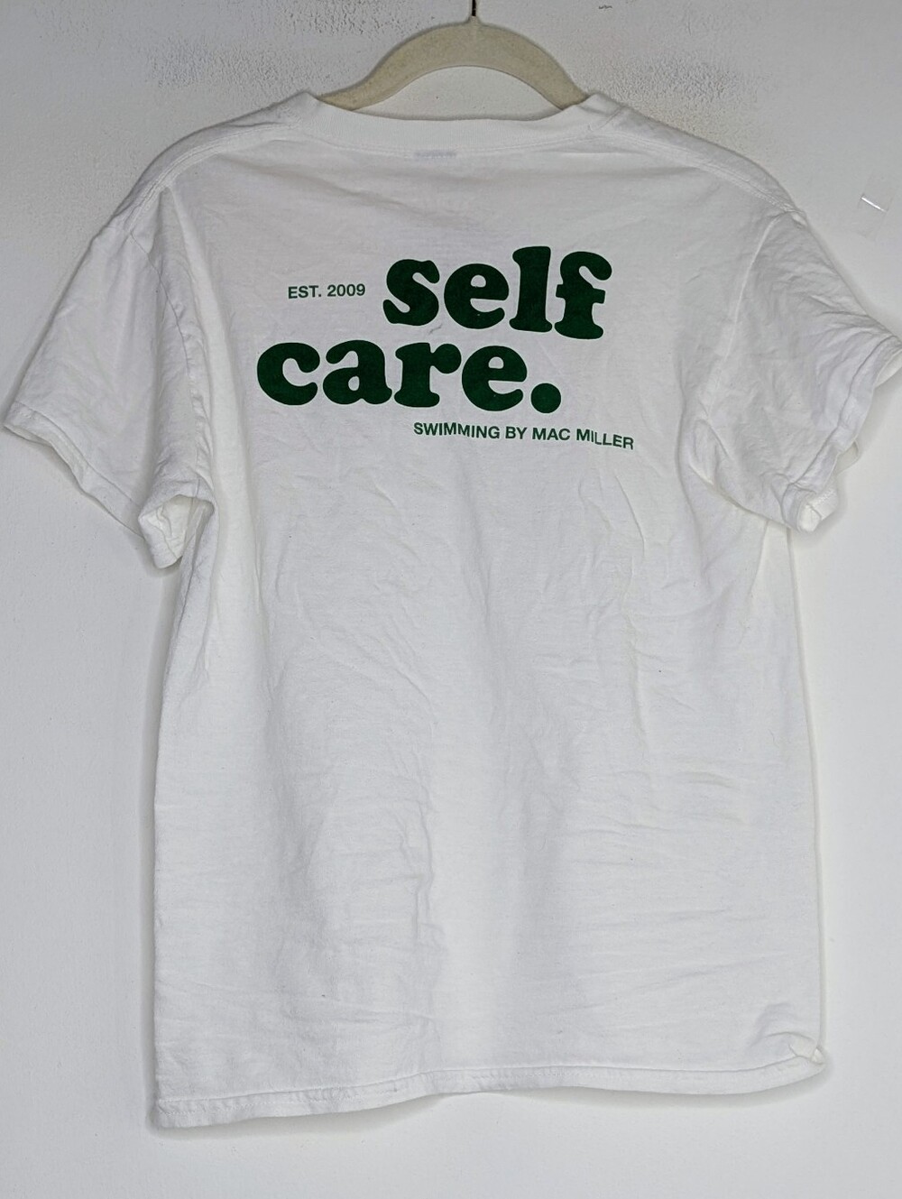 Mac Miller Swimming Self Care Tee White T-shirt size small